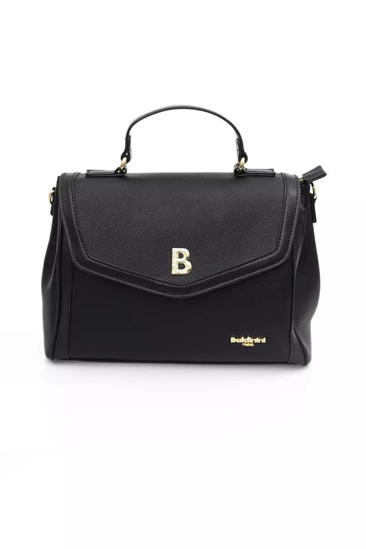 Black Polyethylene Women Handbag