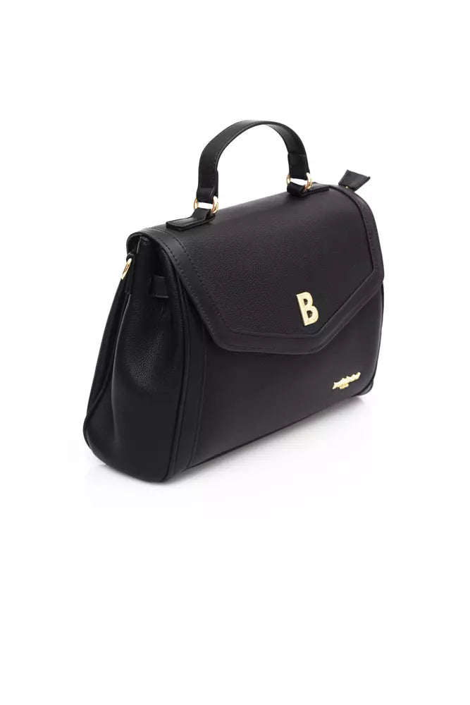 Black Polyethylene Women Handbag