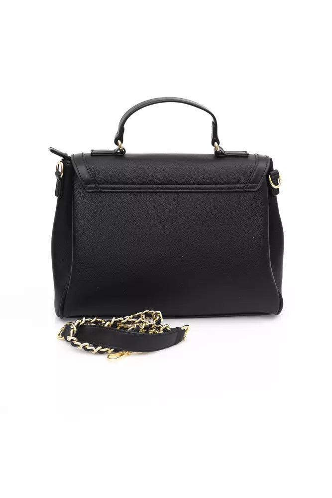 Black Polyethylene Women Handbag