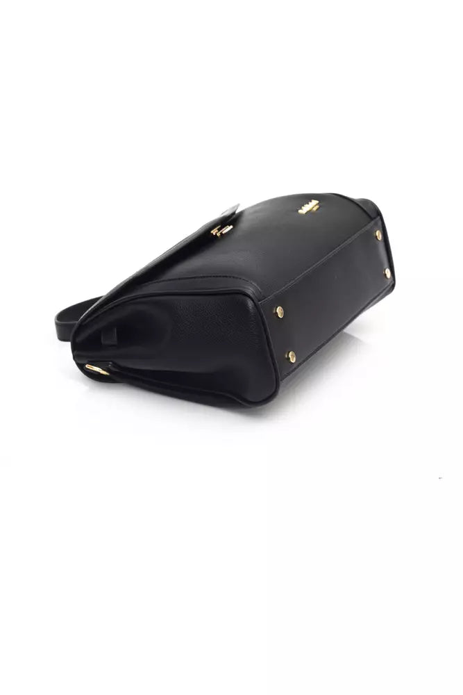 Black Polyethylene Women Handbag