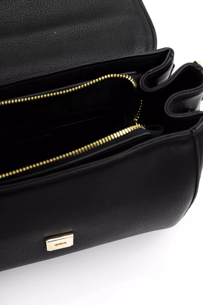 Black Polyethylene Women Handbag