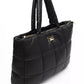 Black Polyethylene Women Shoulder Bag