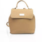 Beige Polyethylene Women Backpack