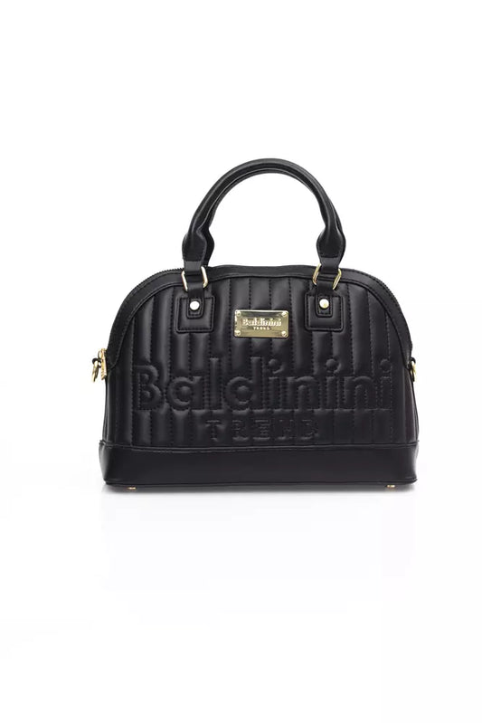 Black Polyethylene Women Handbag