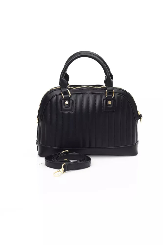 Black Polyethylene Women Handbag