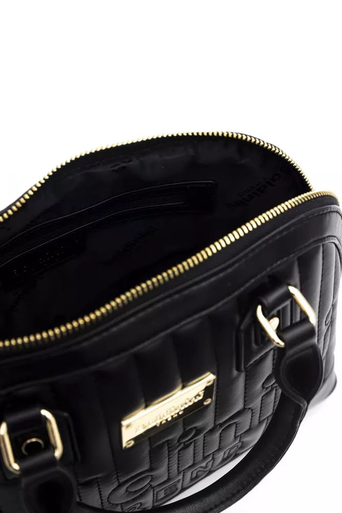 Black Polyethylene Women Handbag