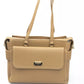 Beige Polyethylene Women Handbag