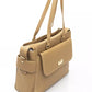 Beige Polyethylene Women Handbag