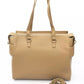 Beige Polyethylene Women Handbag