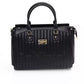 Black Polyethylene Women Handbag