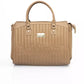 Beige Polyethylene Women Handbag