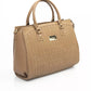 Beige Polyethylene Women Handbag