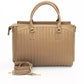 Beige Polyethylene Women Handbag