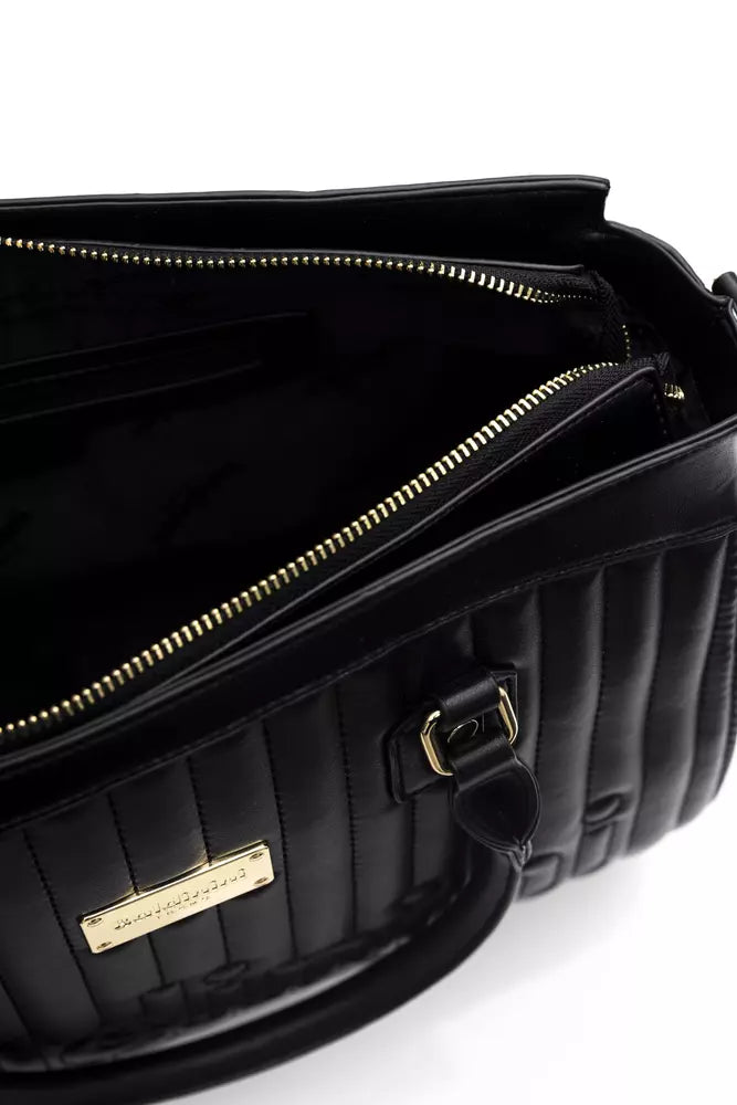 Black Polyethylene Women Handbag