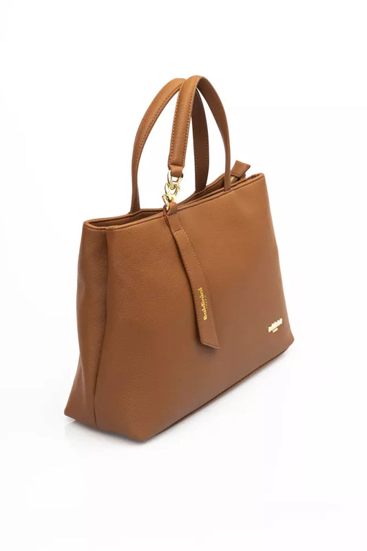 Brown Polyethylene Women Handbag