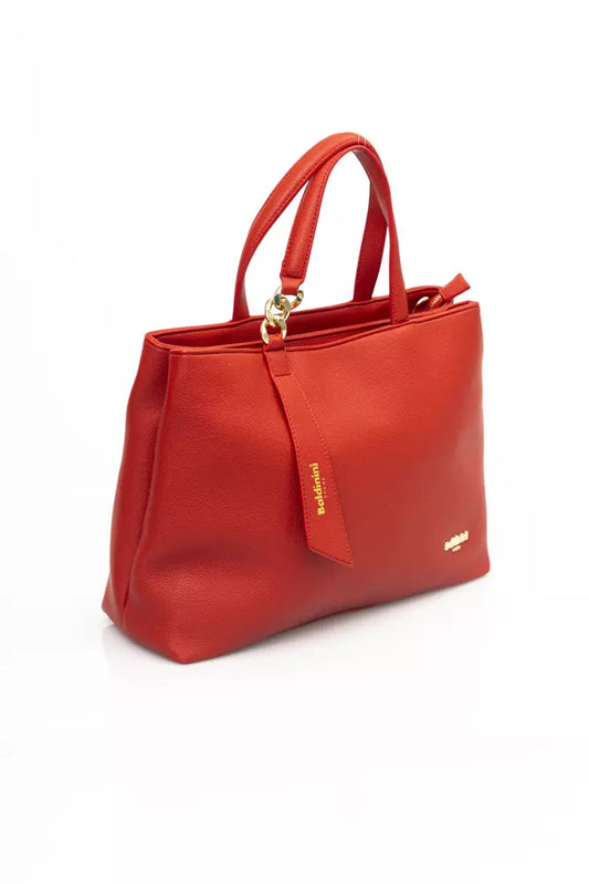 Red Polyethylene Women Handbag