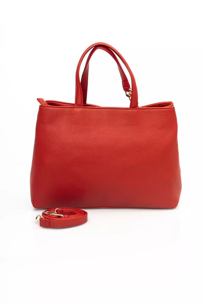 Red Polyethylene Women Handbag