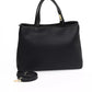 Black Polyethylene Women Handbag