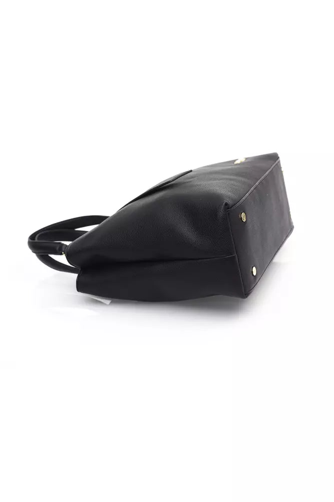 Black Polyethylene Women Handbag