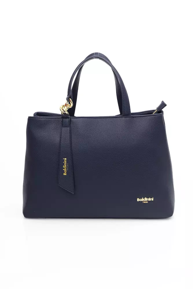 Blue Polyethylene Women Handbag