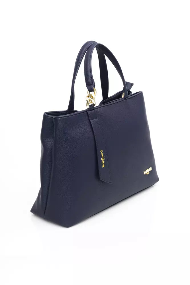 Blue Polyethylene Women Handbag