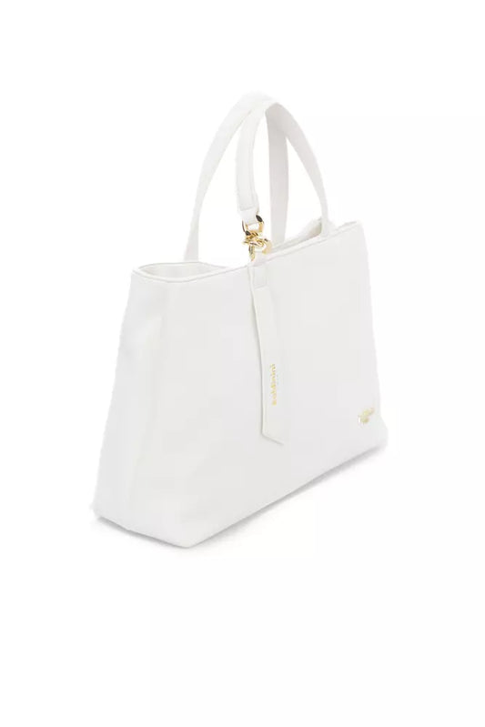 White Polyethylene Women Handbag