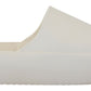 Elegant White Slide Sandals with Gold Accents