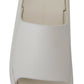 Elegant White Slide Sandals with Gold Accents