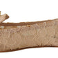 Elegant Beige Lace Vally Flats with Crystal Accent