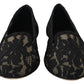 Elegant Black Lace Flat Shoes