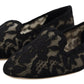 Elegant Black Lace Flat Shoes