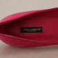 Elegant Pink Suede Pumps with Crystal Embellishments