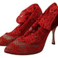 Radiant Red Lace Taormina High Heels