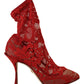 Radiant Red Lace Taormina High Heels