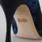 Elegant Crystal Embellished Blue Pumps