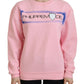 Elegant Pink Long Sleeve Pullover Sweater