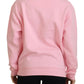 Elegant Pink Long Sleeve Pullover Sweater