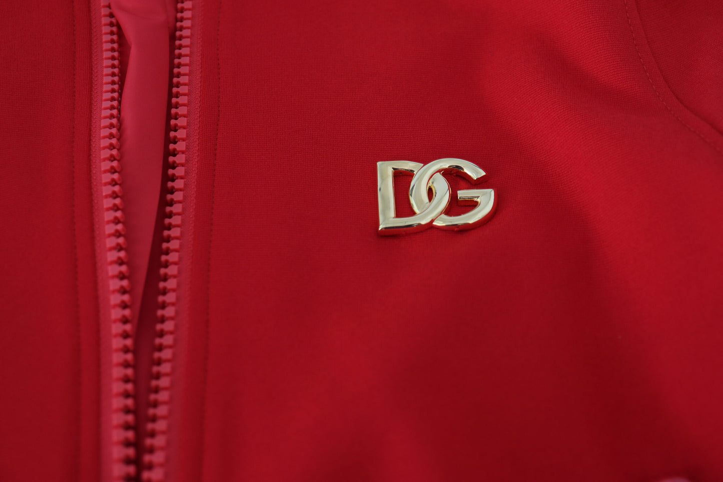 Elegant Red Full Zip Sweater