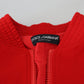 Elegant Red Full Zip Sweater
