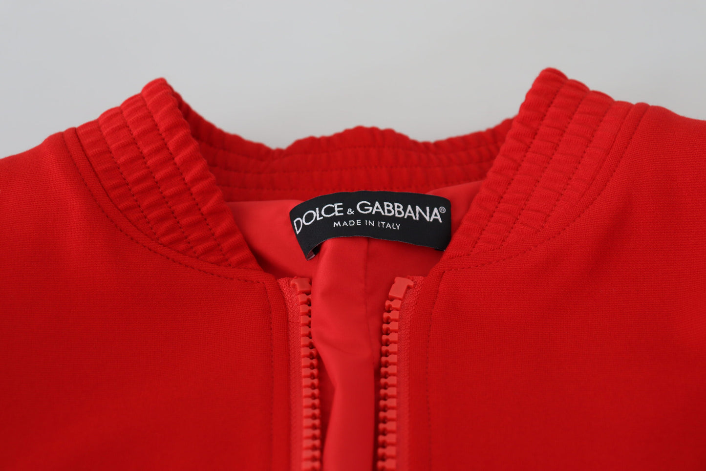 Elegant Red Full Zip Sweater