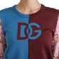 Elegant Multicolor Lace Pullover Sweater