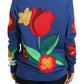 Elegant Floral Silk-Cotton Sweater