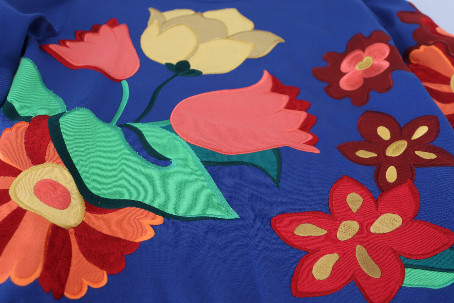 Elegant Floral Silk-Cotton Sweater