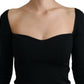Elegant Sweetheart Neck Pullover Sweater