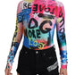 Elegant Multicolor Turtleneck Pullover Sweater