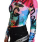 Elegant Multicolor Turtleneck Pullover Sweater
