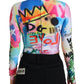 Elegant Multicolor Turtleneck Pullover Sweater