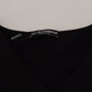 Elegant V-Neck Black Pullover Sweater