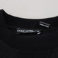 Elegant Black Crewneck Pullover Sweater