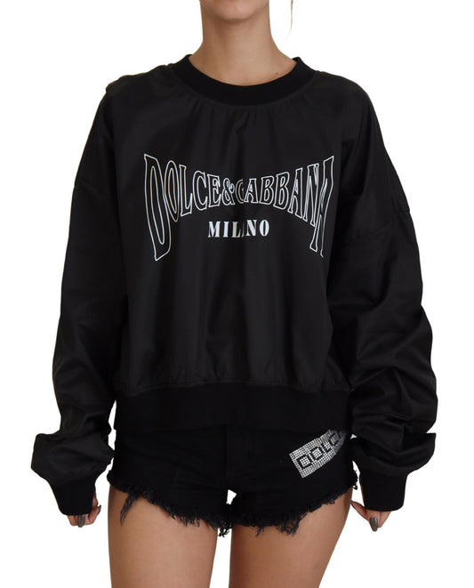 Chic Black Crewneck Pullover Sweater